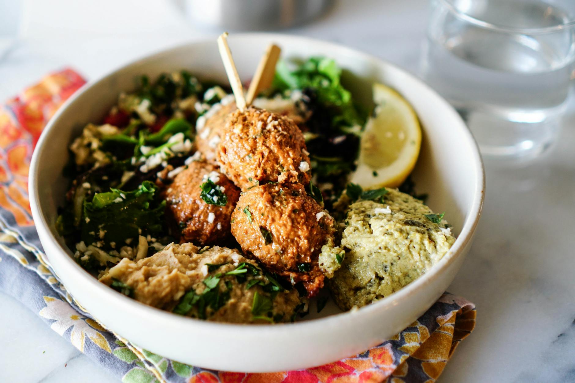 A colorful plant-based bowl